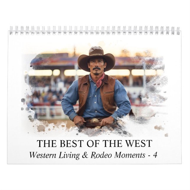 *~* AP59 Wild West Cowboy Horse Rodeo 4 Calendar (Cover)