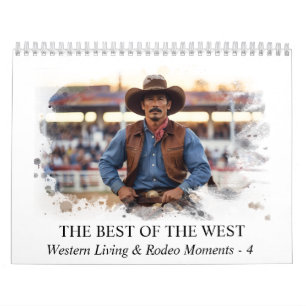 *~* AP59 Wild West Cowboy Horse Rodeo 4 Calendar