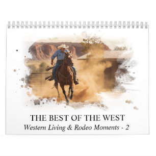 *~* AP59 Wild West Cowboy Horse Rodeo Calendar