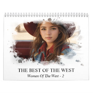 *~* AP59 Women Woman Wild West Cowgirl 2 Calendar