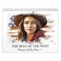 *~* AP59 Women Woman Wild West Cowgirl 3 Calendar