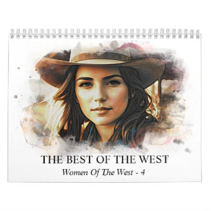 *~* AP59 Women Woman Wild West Cowgirl  4 Calendar