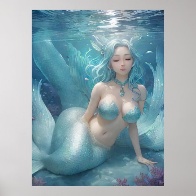 *~* AP60 8  Water Goddess Fantasy Sea Mermaid  Poster (Front)