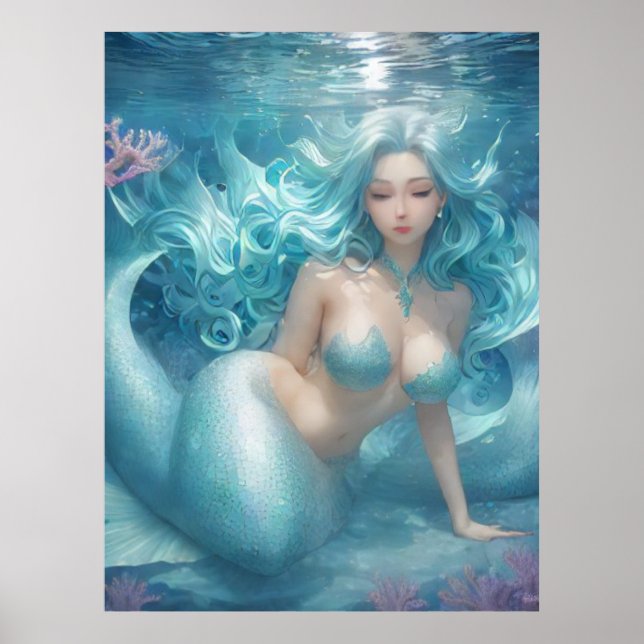 *~* AP60  Water Goddess Fantasy Sea Mermaid 11 Poster (Front)