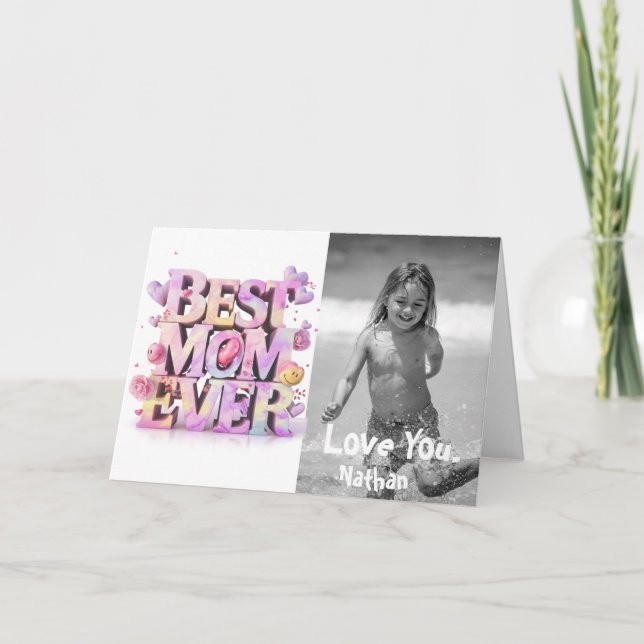 *~* AP72 Photo Emoji Whimsical Mother's Day Card (Front)