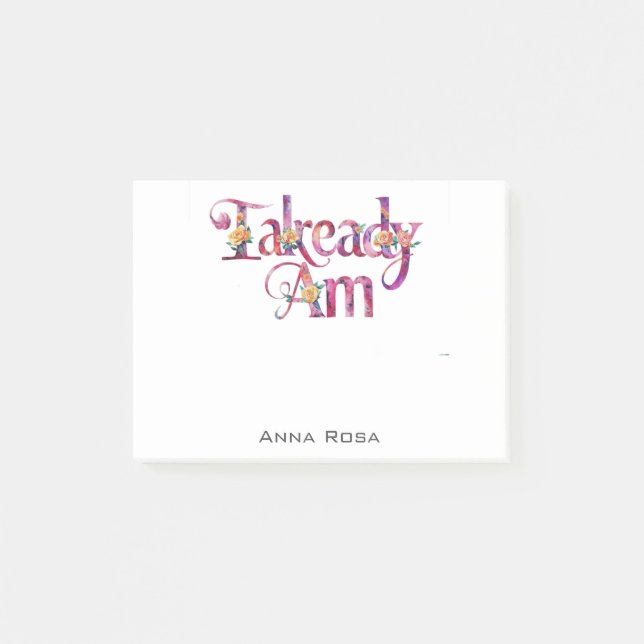 *~* AP85 12 Floral Gratitude Manifest ALREADY AM Post-it Notes (Front)