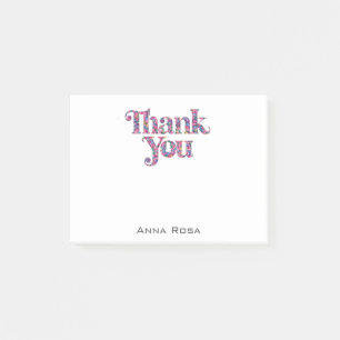 *~* AP85 FloralT hank You Gratitude * Manifest Post-it Notes