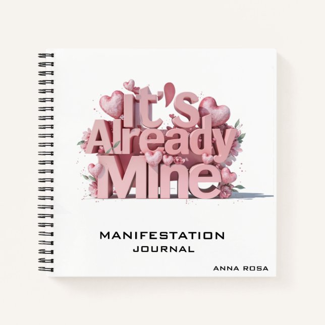 *~* AP85 Law Attraction Manifestation Hearts  Notebook (Front)