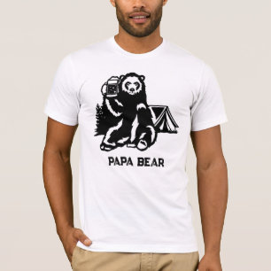 *~* AP86 Beer Toast Camping PAPA Bear Father's Day T-Shirt