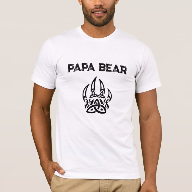 *~* AP86 Celtic PAPA BEAR Claw Father's Day T-Shirt (Front)