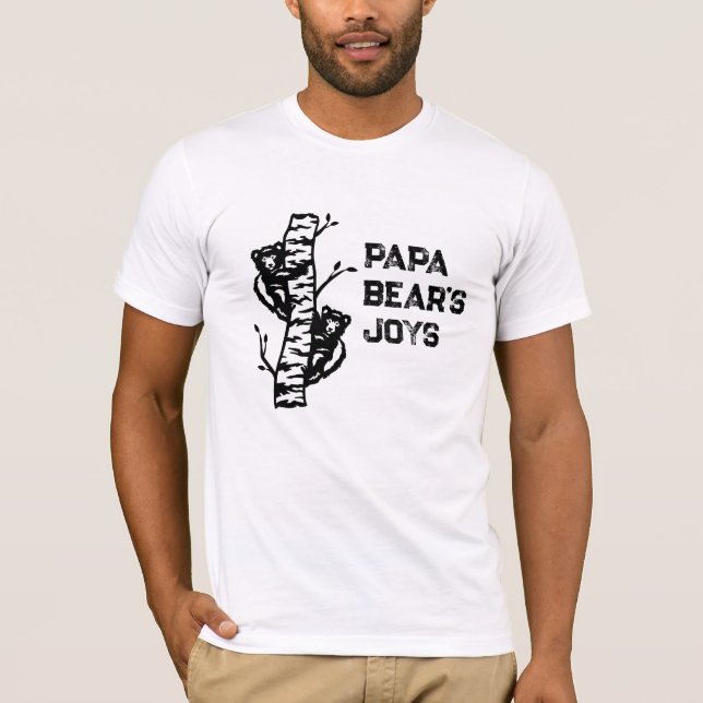 *~* AP86 PAPA BEAR's JOYS - Cubs Father's Day T-Shirt (Front)