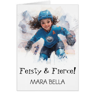 *~* AP94 1.7 Cute Hockey Girl Personalise Birthday
