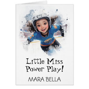 *~* AP94 9 Cute Hockey Girl Personalize Birthday