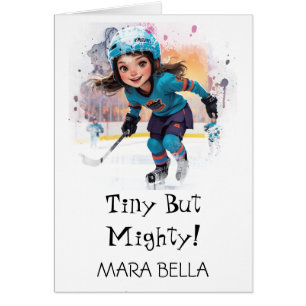 *~* AP94 Cute Hockey Girl 12 Personalize Birthday