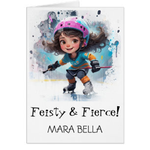 *~* AP94  Cute Hockey Girl 22 Personalize Birthday