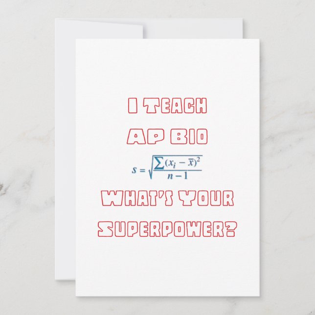 AP Bio Biology Teacher Superpower (Front)