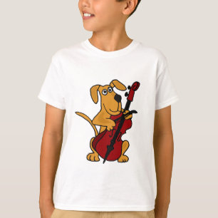 AP- Brown Puppy Dog Playing the Cello T-Shirt