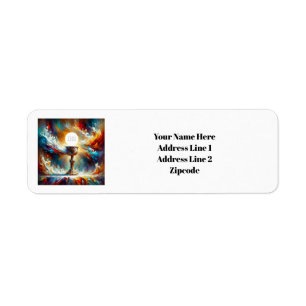 AP Communion Host and Chalice Expressionist Effect Return Address Label