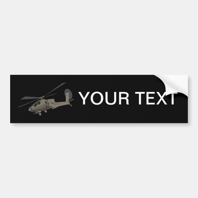 Apache AH-64 Bumper Sticker (Front)