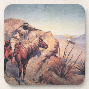 Apache Ambush (oil on canvas) Coaster