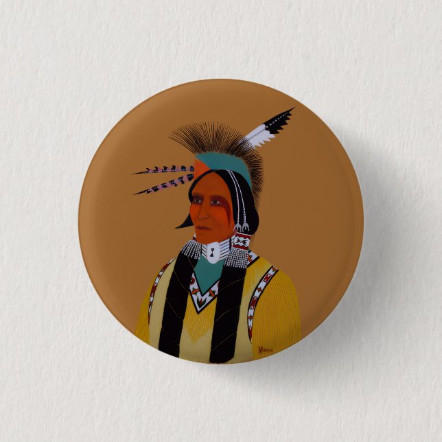 Apache Ben 3 Cm Round Badge (Front)