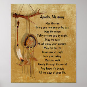 Apache Blessing dreamcatcher Poster