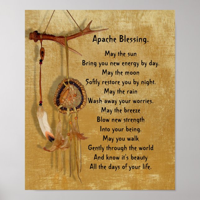 Apache Blessing dreamcatcher Poster (Front)
