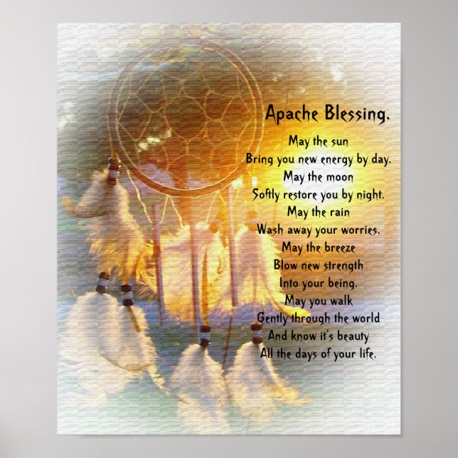 Apache Blessing dreamcatcher Poster (Front)