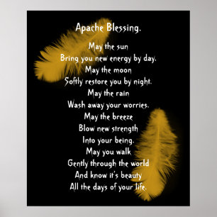 Apache Blessing golden feather Poster