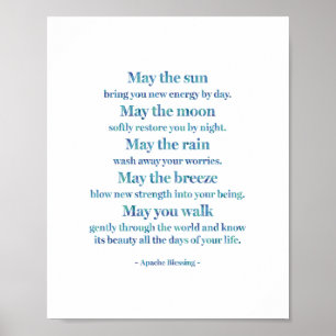 Apache Blessing in Watercolor Wash  Poster