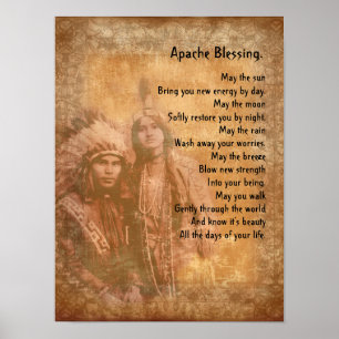 Apache Blessing Native American couple Poster