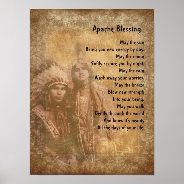 Apache Blessing Native American couple Poster (Front)