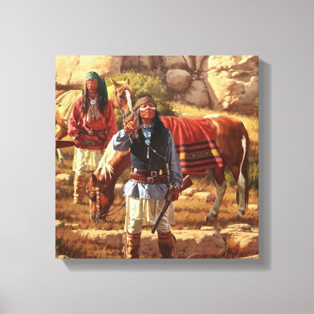 Apache Braves With Geronimo Canvas Print (Front)