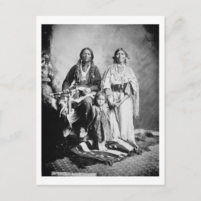 Apache Chief Antonio Maria with his family, 1897 ( Postcard (Front)