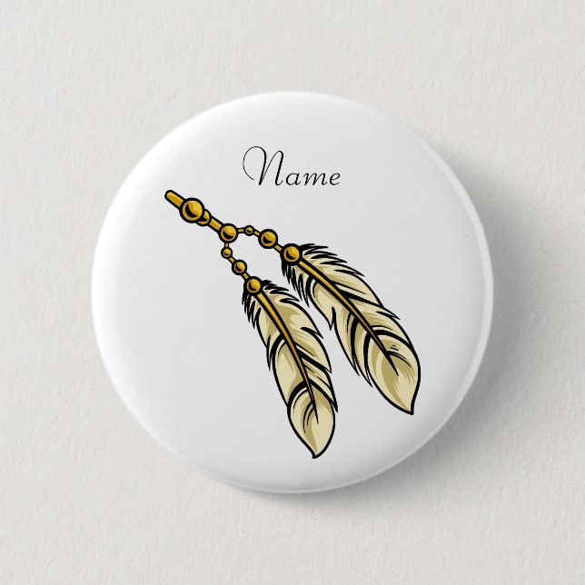 Apache Feathers Thunder_Cove  6 Cm Round Badge (Front)