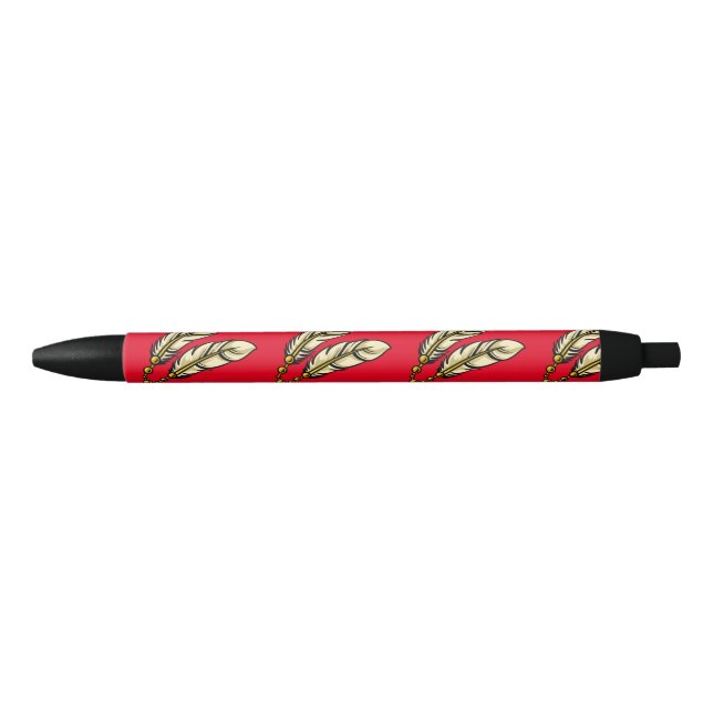 Apache Feathers Thunder_Cove  Black Ink Pen (Front)