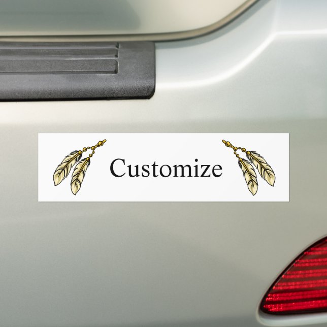 Apache Feathers Thunder_Cove Bumper Sticker (On Car)