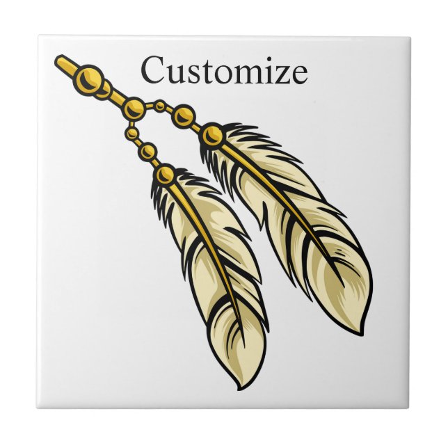 Apache Feathers Thunder_Cove Ceramic Tile (Front)