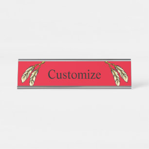 Apache Feathers Thunder_Cove Desk Name Plate