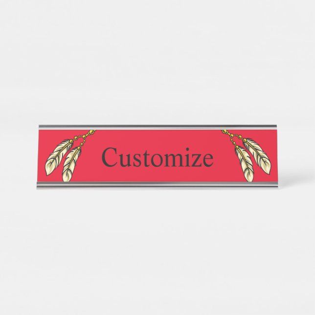 Apache Feathers Thunder_Cove Desk Name Plate (Front)