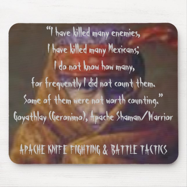 Apache Knife Fighting & Battle Tactics Mouse Pad (Front)
