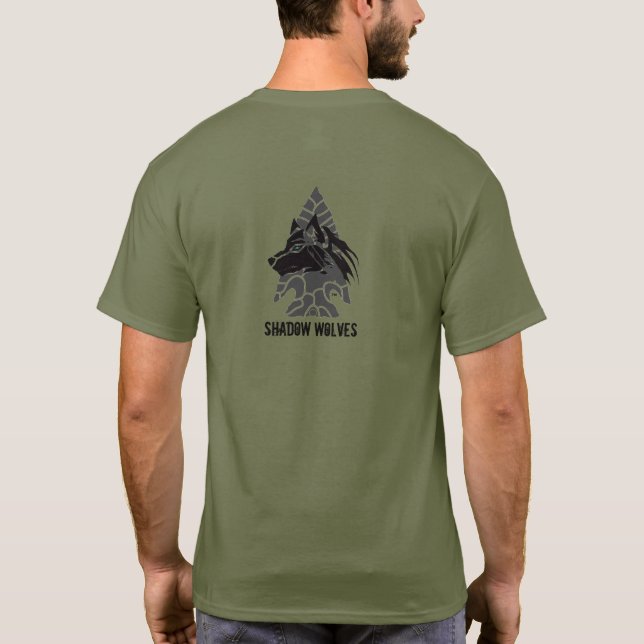 Apache Knife®™🇺🇸 SHADOW WOLVES T-Shirt (Back)
