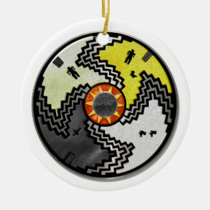 Apache Pride Native American Tribal Ceramic Ornament