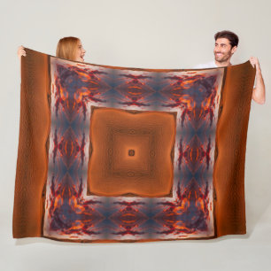 Apache Shaman Native Desert Tribal Spirit Mandala Fleece Blanket