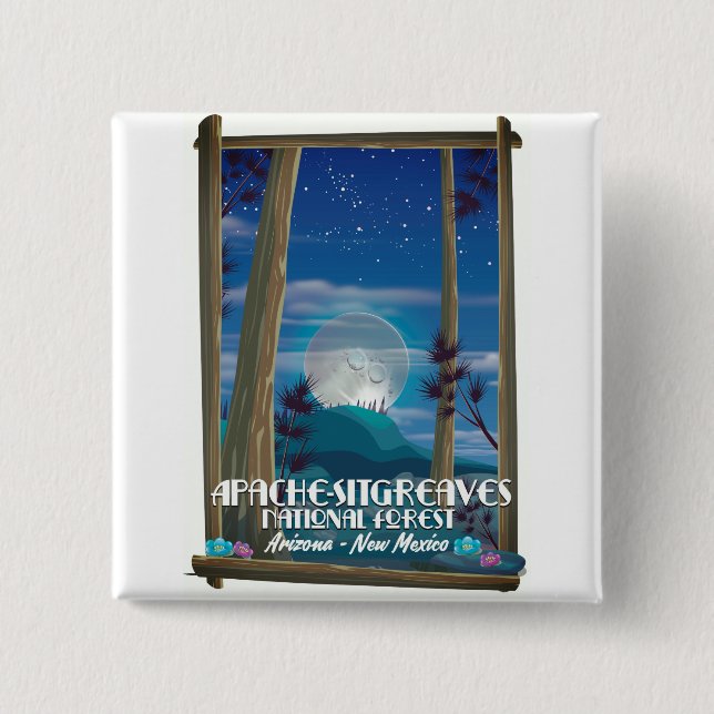Apache-Sitgreaves National Forest 15 Cm Square Badge (Front)