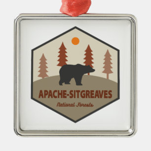 Apache-Sitgreaves National Forests Arizona Bear Metal Ornament