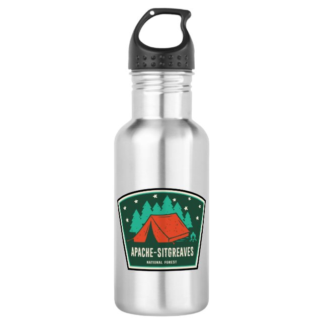 Apache-Sitgreaves National Forests Camping 532 Ml Water Bottle (Front)