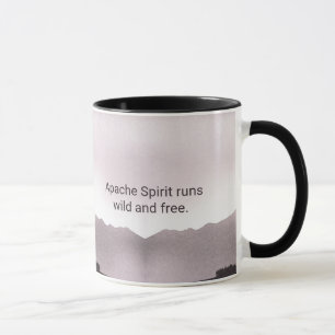 Apache Spirit Custom Typography Coffee Mug