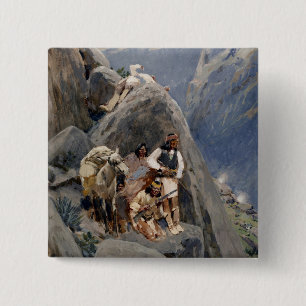 Apache Tribe Fighting American Indian Wars 15 Cm Square Badge