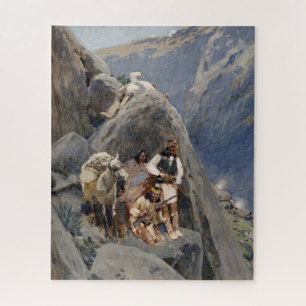 Apache Tribe Fighting American Indian Wars Jigsaw Puzzle
